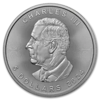 2024 1 oz Canadian Silver Maple Leaf Coin BU