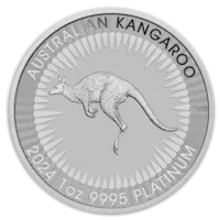 2024 1 oz Australian Platinum Kangaroo Coin BU