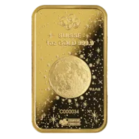1 oz Gold Bar - PAMP Suisse Lunar Azure Dragon Assay Card (2024)