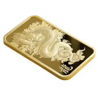 1 oz Gold Bar - PAMP Suisse Lunar Azure Dragon Assay Card (2024)