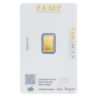 1 gram Gold PAMP Lady Fortuna VERISCAN™ Bar w/ Assay