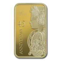 1 oz Gold PAMP Lady Fortuna Veriscan® 45th Anniv Bar w/ Assay