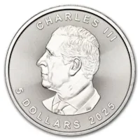 2025 1 oz Canadian Silver Maple Leaf Coin BU