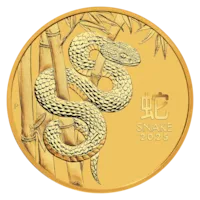 2025 1 oz Australian Gold Lunar Snake Coin BU