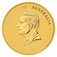 2025 1 oz Australian Gold Lunar Snake Coin BU