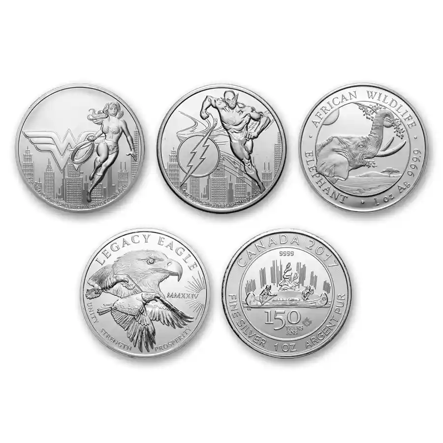 Buy 1 oz Silver Coin - Random Design | Bullion.com