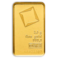 2.5 gram Gold Valcambi Bar w/ Assay