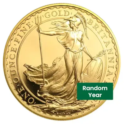 1 oz Gold British Britannia Coin BU - Random Year