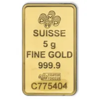 5 gram Gold PAMP Lady Fortuna VERISCAN™ Bar w/ Assay