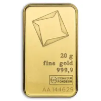 20 gram Gold Valcambi Bar w/ Assay