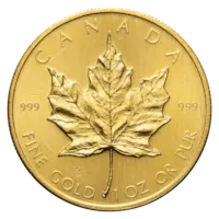1 oz Canadian Gold Maple Leaf Coin BU - Abrasions
