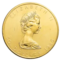 1 oz Canadian Gold Maple Leaf Coin BU - Abrasions