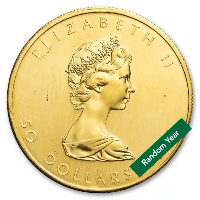 Buy 1 oz Canadian Gold Maple Leaf Coin - Abrasions | Bullion.com