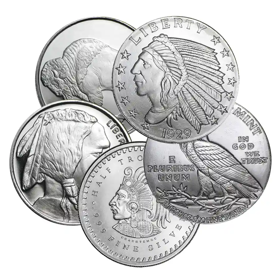 1/2 oz Silver Round - Random Design | Bullion.com