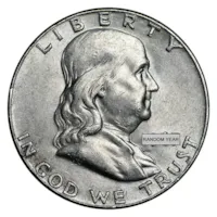 90% Silver Franklin Halves - $100 Face Value Bag Avg Circ
