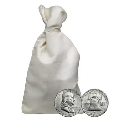 90% Silver Franklin Halves - $50 Face Value Bag Avg Circ