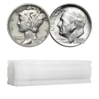 90% Silver US Coins - $5 Face Value Roll - Dimes