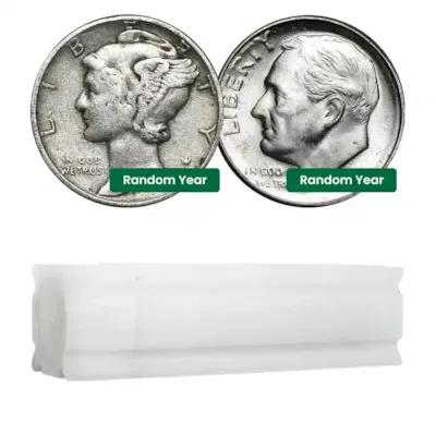 90% Silver US Coins - $5 Face Value Roll - Dimes