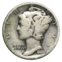 90% Silver Mercury Dime - $100 Face Value Bag Avg Circ