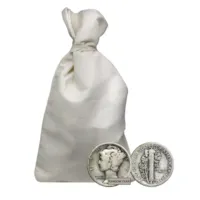 90% Silver Mercury Dime - $100 Face Value Bag Avg Circ