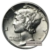 90% Silver Mercury Dime - 50-Coin Roll BU