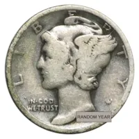 90% Silver Mercury Dime - $500 Face Value Bag Avg Circ