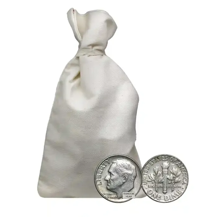 90% Silver Roosevelt Dimes - $250 Face Value Bag Avg Circ