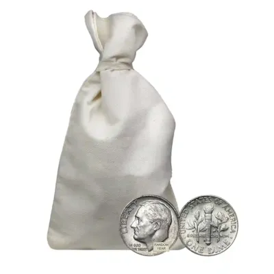 90% Silver Roosevelt Dimes - $500 Face Value Bag Avg Circ