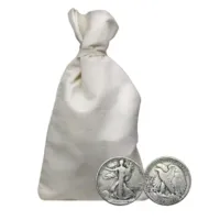 90% Silver Walking Liberty Halves - $50 Face Value Bag Avg Circ