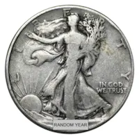 90% Silver Walking Liberty Halves - $100 Face Value Bag Avg Circ