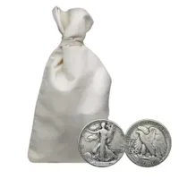 90% Silver Walking Liberty Halves - $100 Face Value Bag Avg Circ