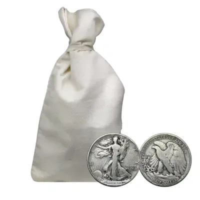 90% Silver Walking Liberty Halves - $100 Face Value Bag Avg Circ