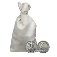 90% Silver Walking Liberty Halves - $500 Face Value Bag Avg Circ