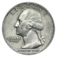 90% Silver Washington Quarters - $50 Face Value Bag Avg Circ