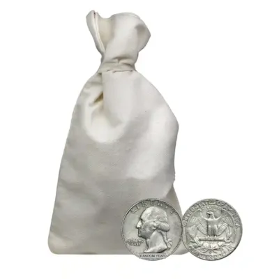 90% Silver Washington Quarters - $50 Face Value Bag Avg Circ