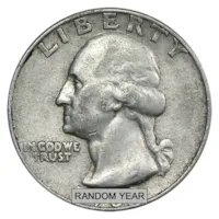 90% Silver Washington Quarters - $100 Face Value Bag Avg Circ
