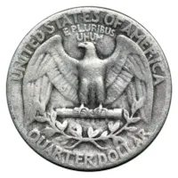 90% Silver Washington Quarters - 40-Coin Roll Avg Circ