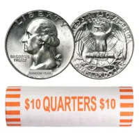 90% Silver Washington Quarters - 40-Coin Roll BU