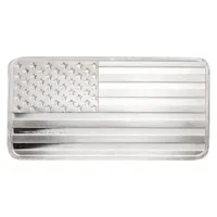 10 oz Silver American Flag Design Bar