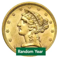 $5 Liberty Gold Half Eagle AU - Random Year