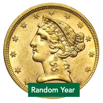 $5 Liberty Gold Half Eagle AU - Random Year