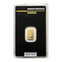 1 gram Gold Bar - Argor-Heraeus (In Assay)