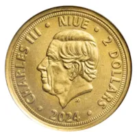 2024 Niue 1/2 gram Gold Czech Lion (BU)