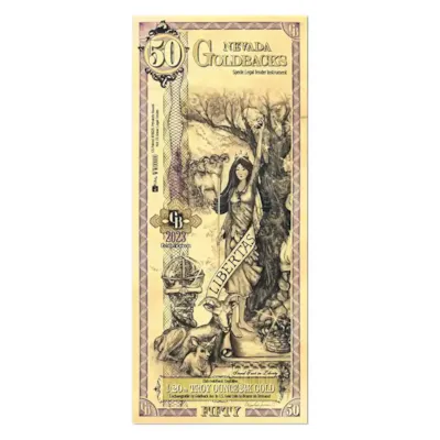 50 Nevada Goldback – 24k Aurum Gold Foil Note

