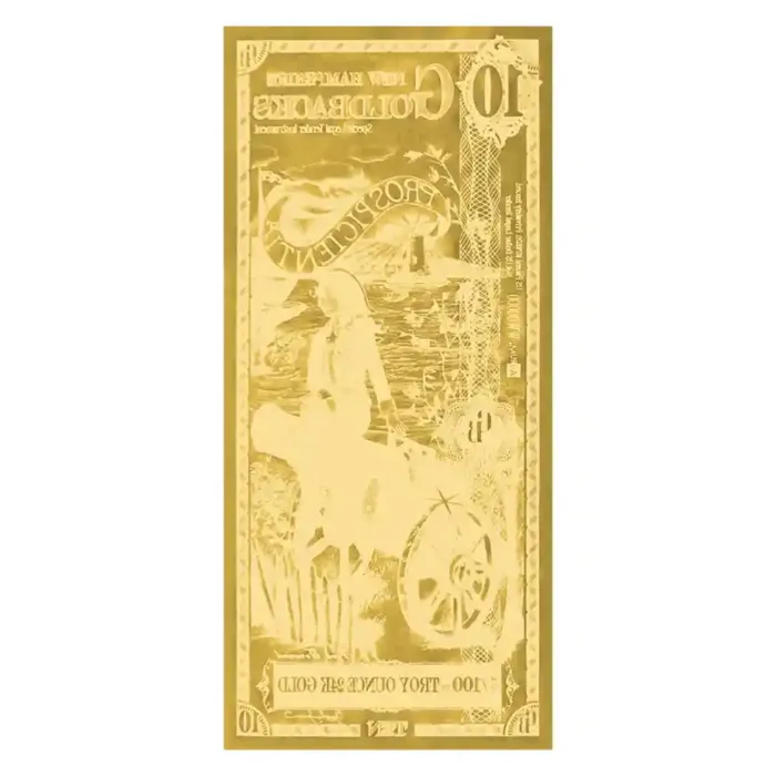 10 New Hampshire Goldback – 24k Aurum Gold Foil Note | Bullion.com