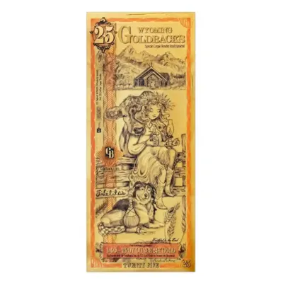25 Wyoming Goldback – 24k Aurum Gold Foil Note
