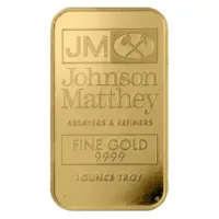 1 oz Gold Bar - Johnson Matthey w/ Assay Card