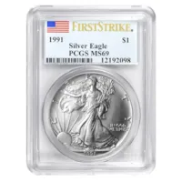 1991 American Silver Eagle MS-69 PCGS - FirstStrike®