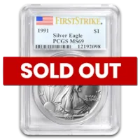1991 American Silver Eagle MS-69 PCGS - FirstStrike®