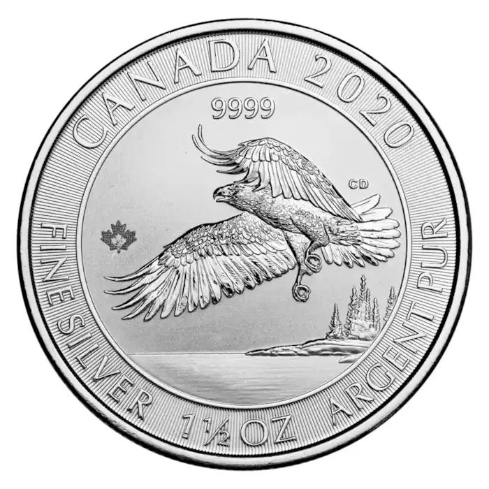 2020 Canada 1.5 oz Silver $8 Bald Eagle (BU) | Bullion.com